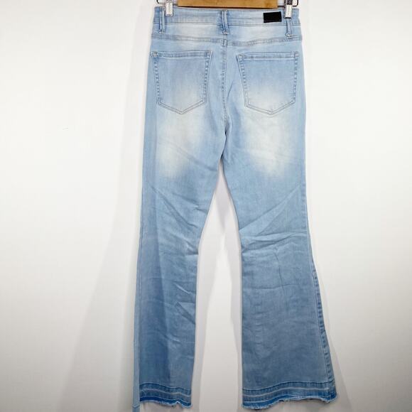 Black Label C'est Toi Light Wash Blue Denim Flare Jeans Women's Size 5 26 - Picture 2 of 9